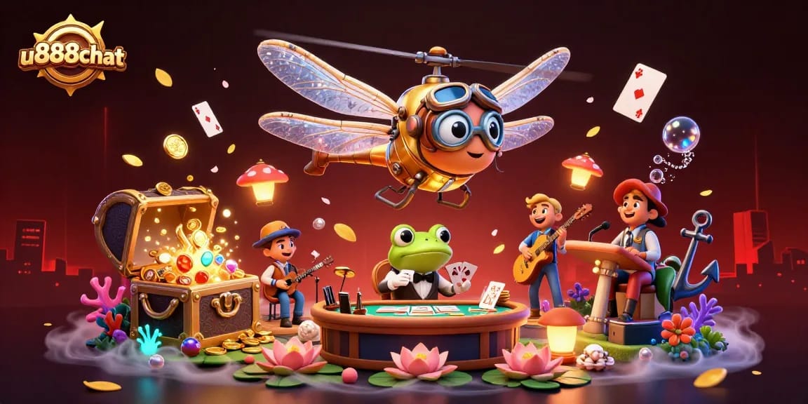 Engage in thrilling gameplay with u888chat at the lily pad casino featuring dynamic characters and elements.