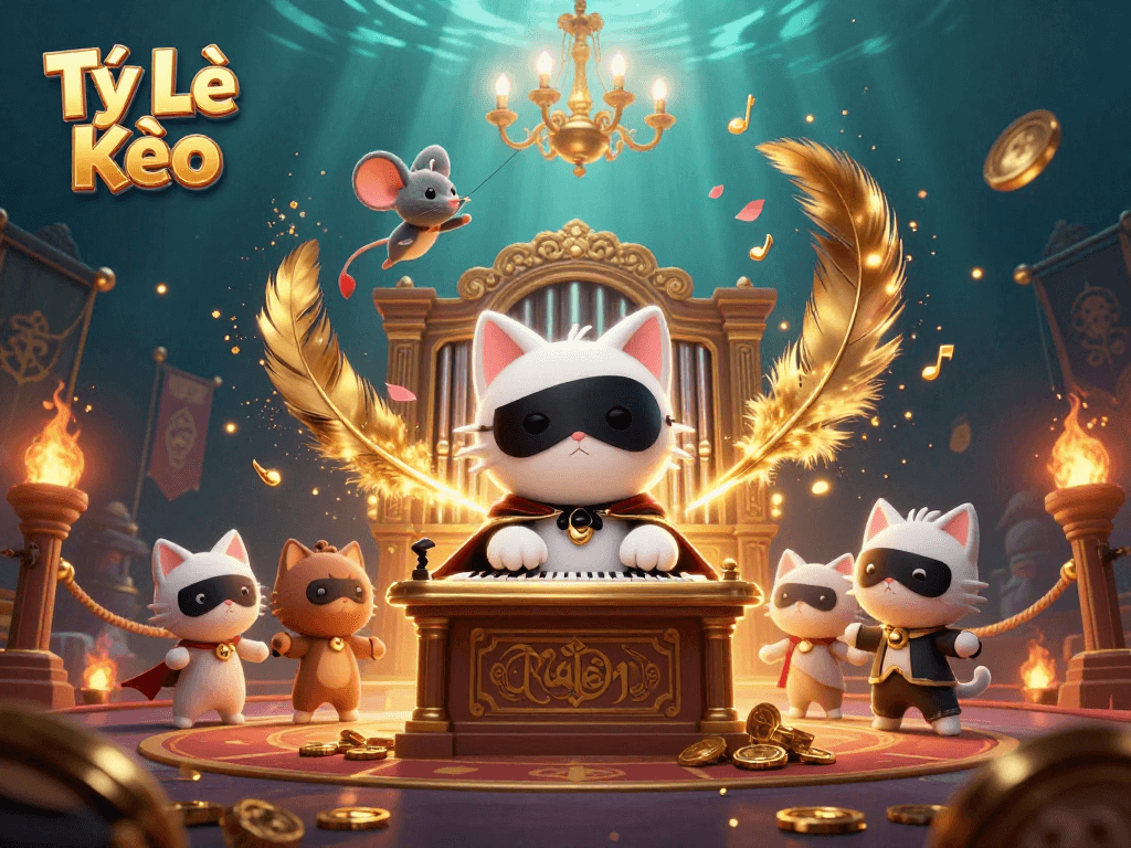 Engage with Tỷ Lệ Kèo through thrilling casino scenes filled with animated characters and vibrant gambling elements.
