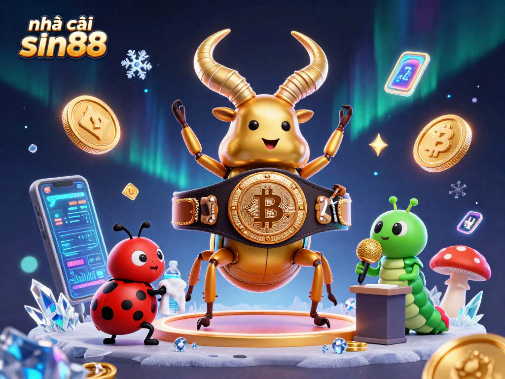 Engage with nhà cái sin88 in a vibrant 3D casino scene featuring captivating characters and crypto elements.