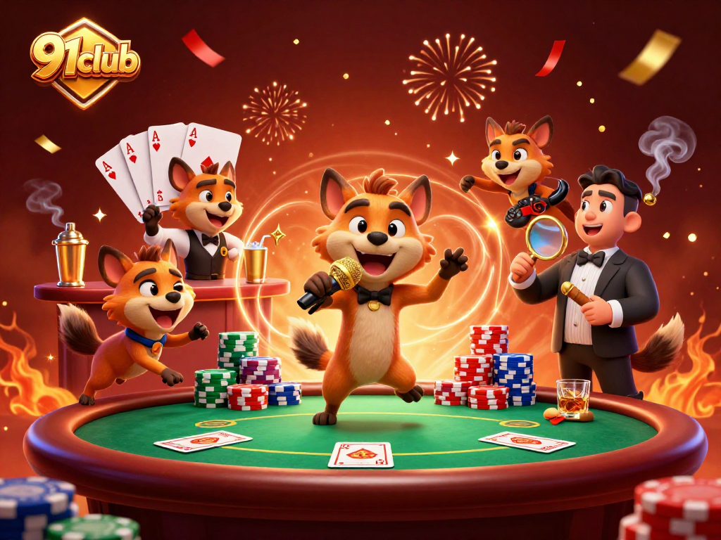Engage with 91club and enjoy an exciting comedy casino scene with thrilling poker action.