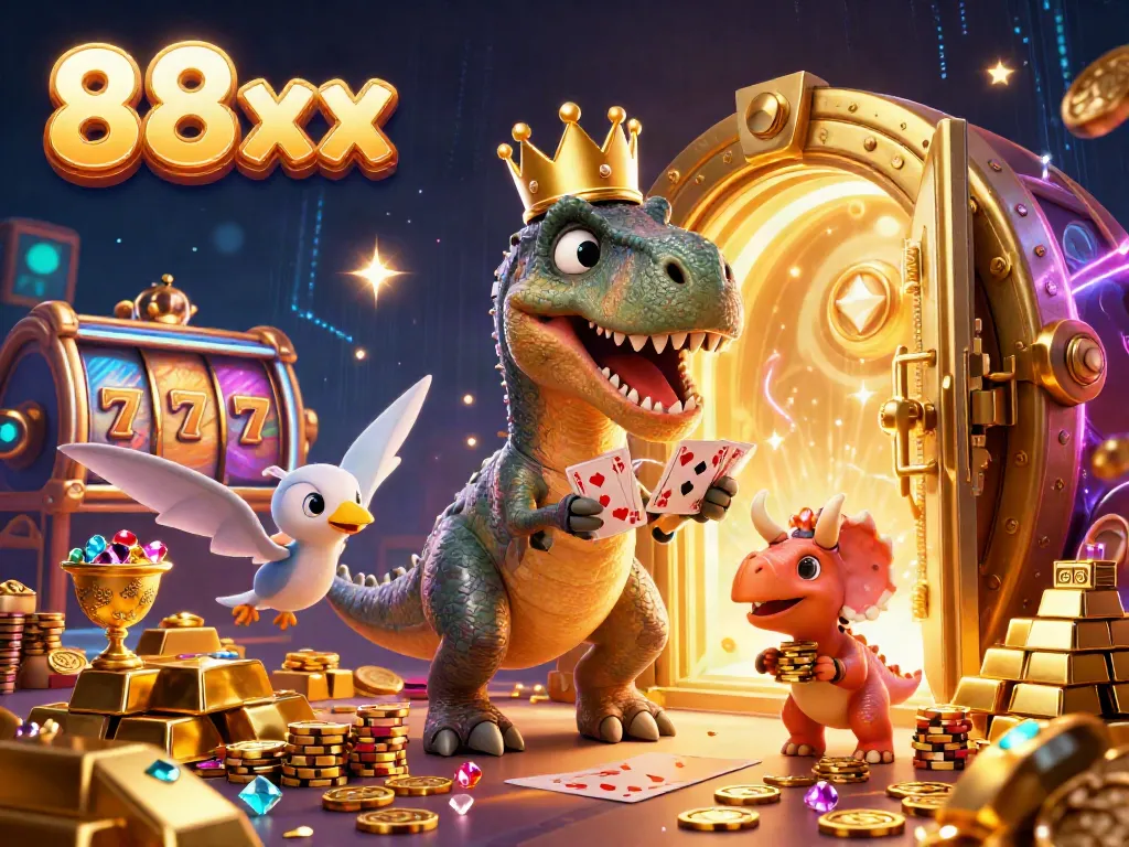 Experience thrilling gameplay at 88xx with charming characters and vibrant casino elements.