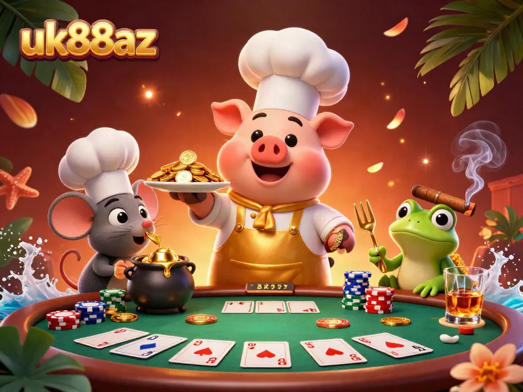 Experience exhilarating gameplay at uk88az with a dazzling casino scene featuring lively characters.