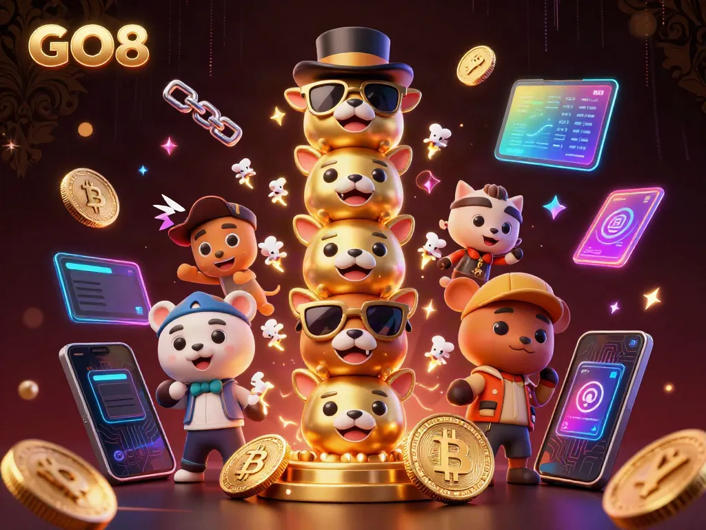 Spin the reels at GO8 with a vibrant 3D cartoon totem pole and dynamic casino elements.