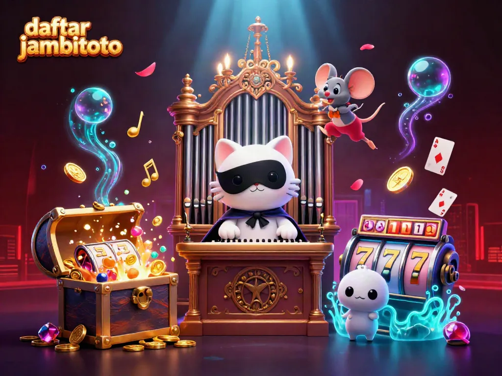 Experience the excitement of daftar jambitoto with vibrant slot reels and colorful game elements.