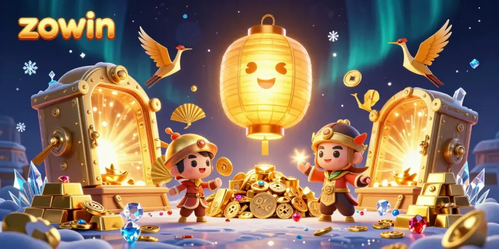 Experience thrill and excitement at ZOWIN with golden treasures and lucky symbols.