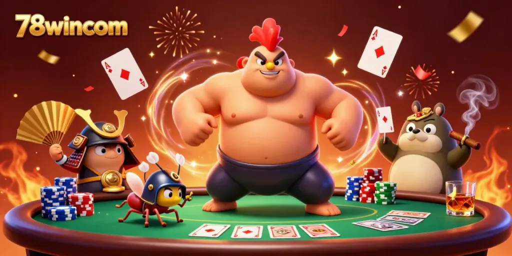 Engage in thrilling gameplay at 78wincom with powerful characters and vibrant casino elements.