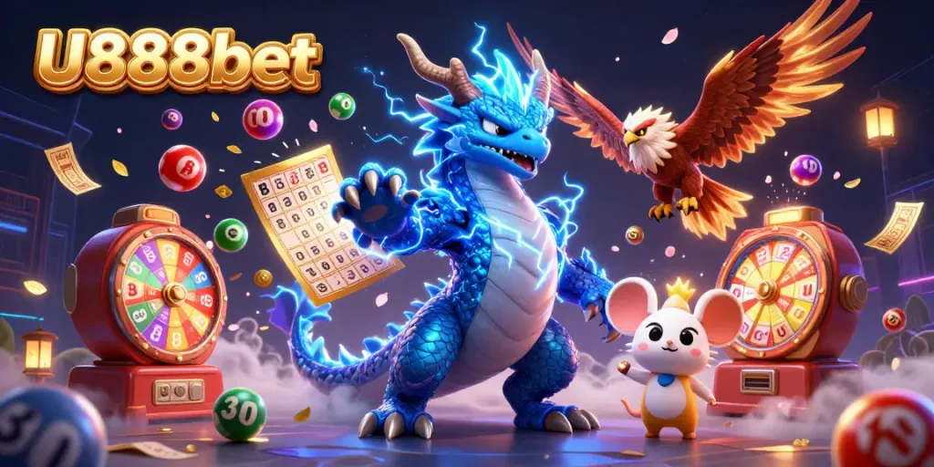 Experience thrilling gameplay at U888bet with exciting lottery elements and dynamic characters.