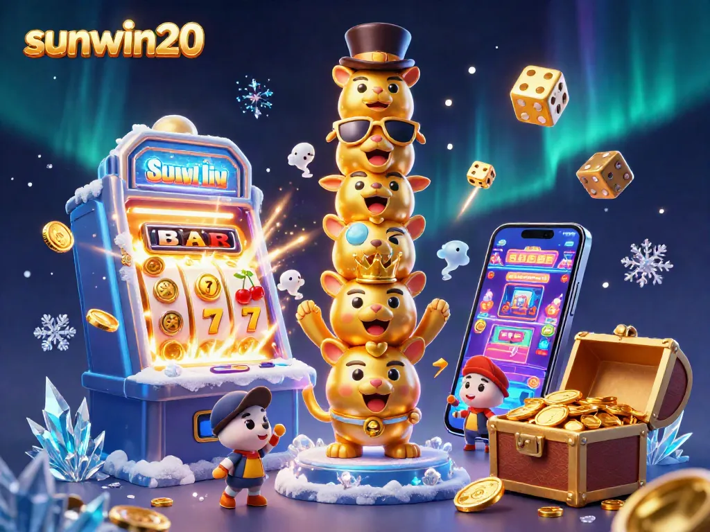 Experience thrilling wins with sunwin20's vibrant casino action featuring a golden totem and jackpot explosions.