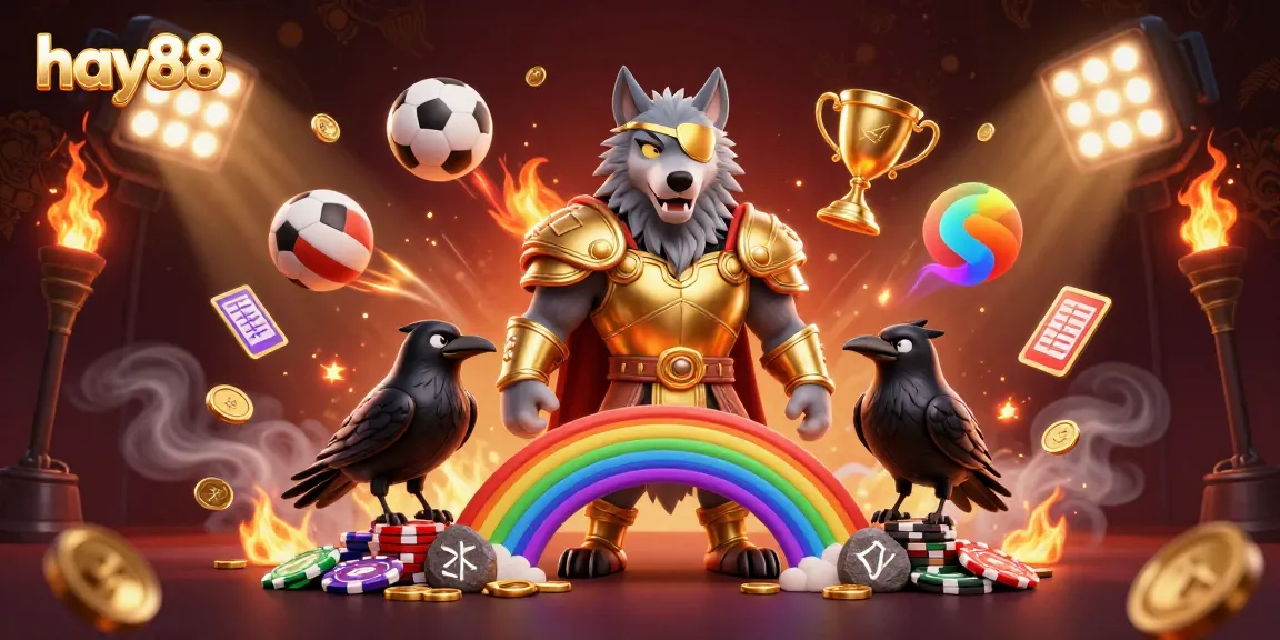 Experience the allure of hay88 with dynamic sports and mythical elements in a vibrant casino scene.