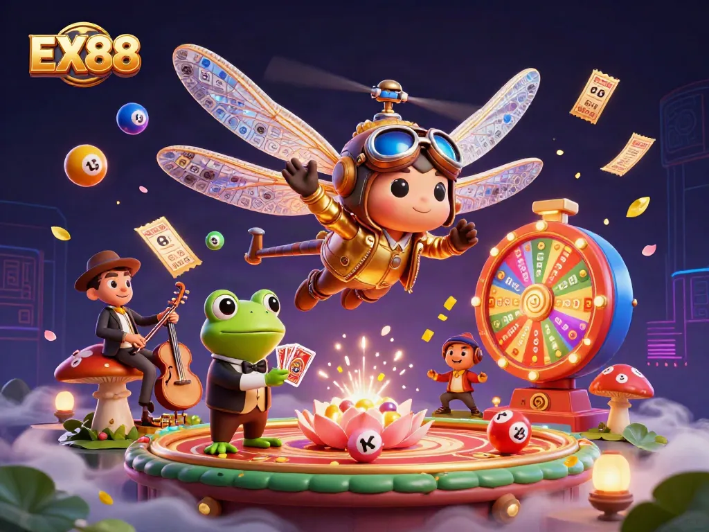 Engage with EX88 by enjoying thrilling lottery games in a vibrant digital casino scene.