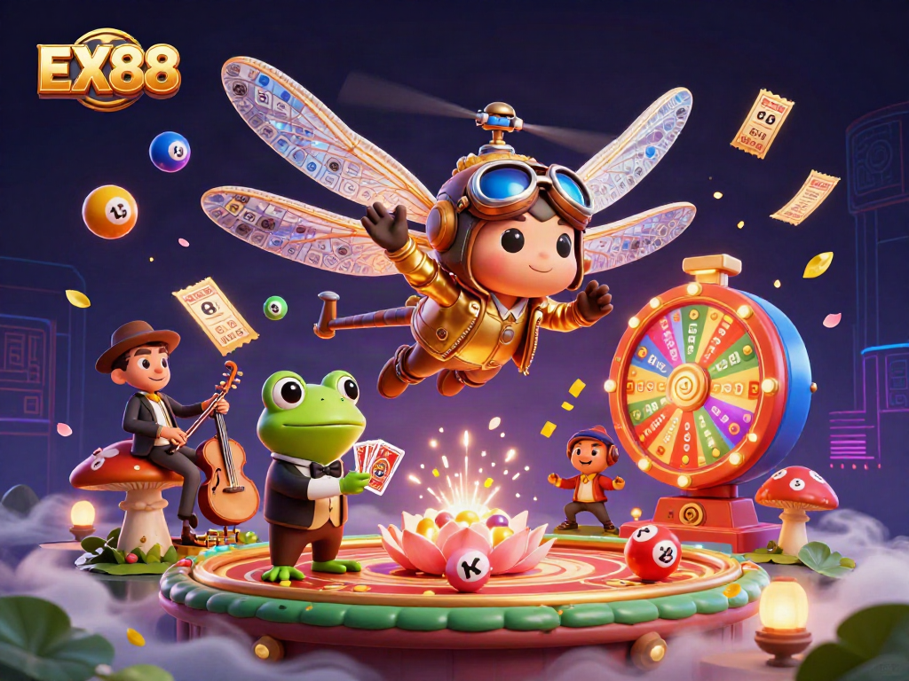 Engage with EX88 by enjoying thrilling lottery games in a vibrant digital casino scene.