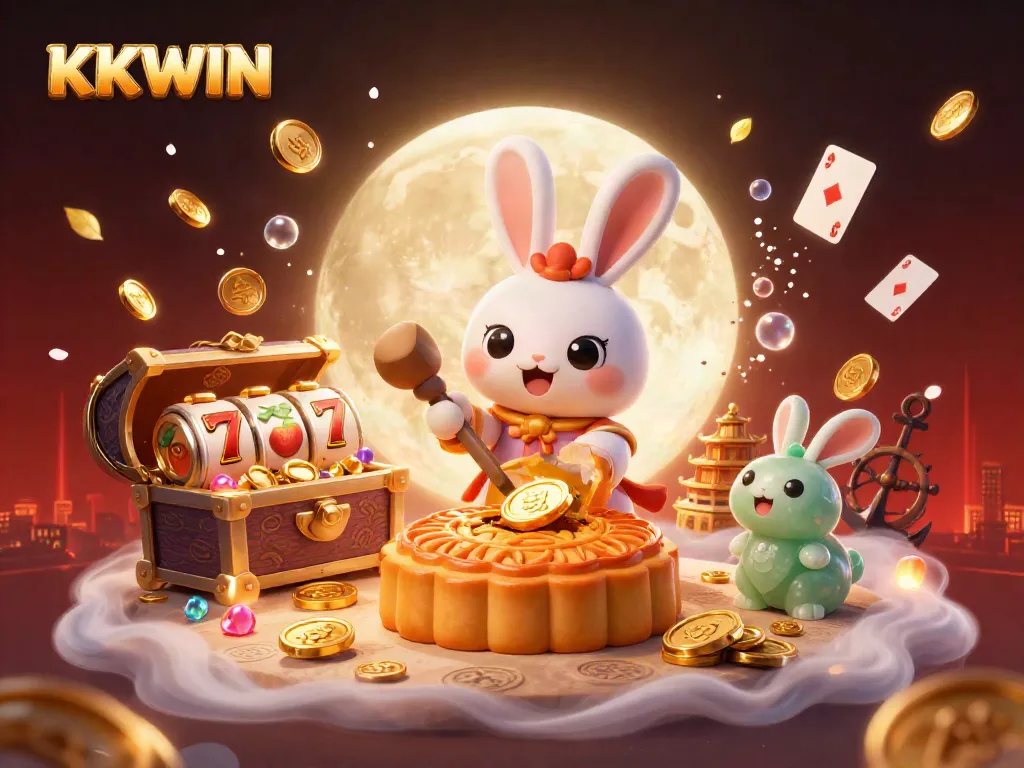 Engage in thrilling slot action with KKWIN in this vibrant casino scene full of excitement.
