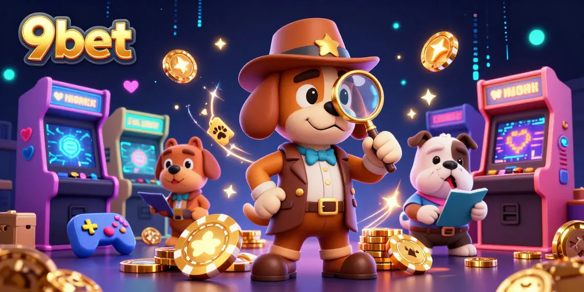 Experience thrilling gaming action at 9bet with colorful casino elements and engaging characters