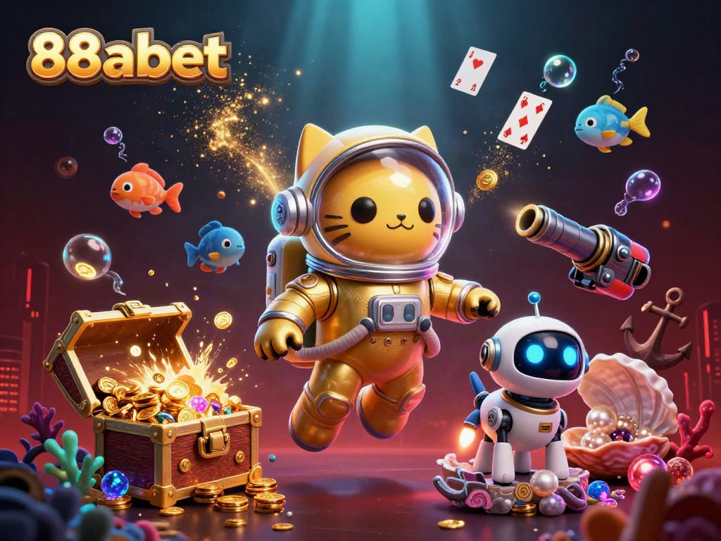 Experience fun with 88abet while exploring a magical underwater casino world packed with vibrant characters.