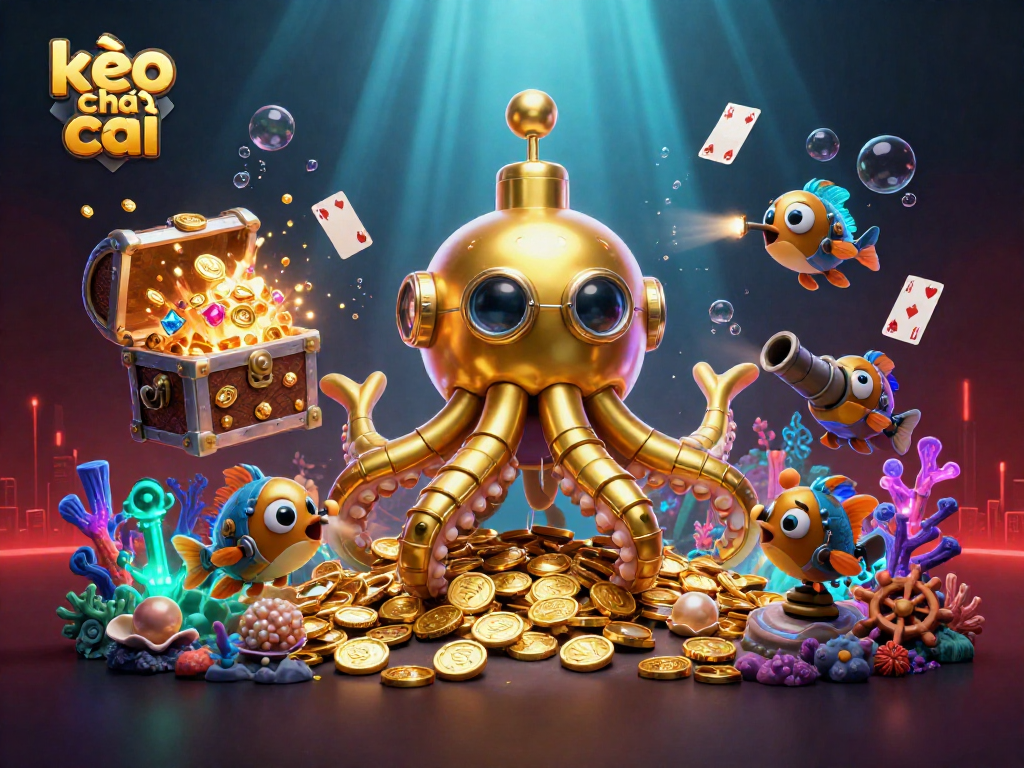 Win big with kèo nhà cái in this vibrant underwater casino scene filled with treasures