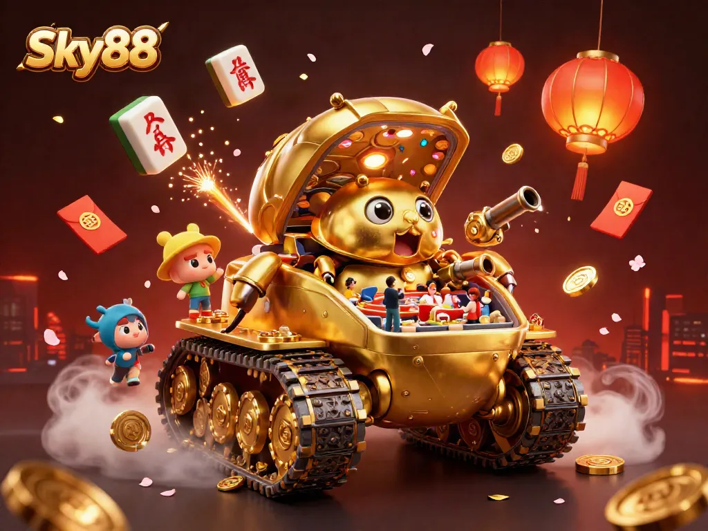 Experience thrilling gameplay with Sky88's unique casino features in a vivid celebration of chance.