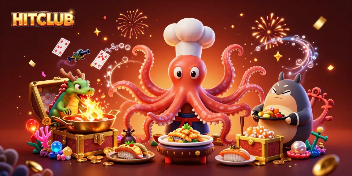 Explore diverse games and winning strategies at HITCLUB casino with vibrant, engaging imagery.