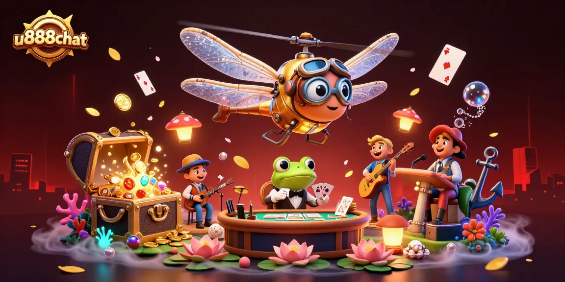 Engage in thrilling gameplay with u888chat at the lily pad casino featuring dynamic characters and elements.