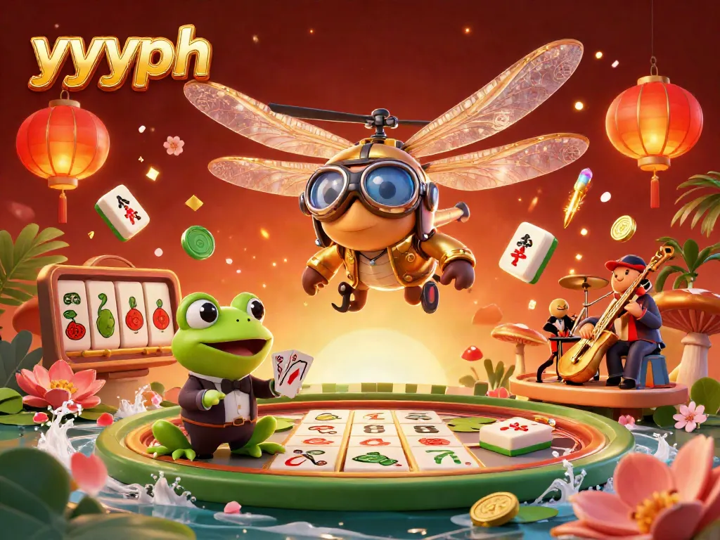Experience thrilling gameplay with yyyph at a vibrant lily pad casino, featuring captivating characters and dynamic game elements.